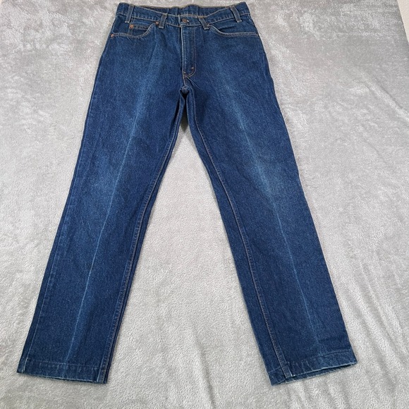 Vtg Levi's 505 Jeans‎ Orange Tab 33x32 (Fits 32x30) Mens Blue Straight Leg USA - Picture 1 of 13